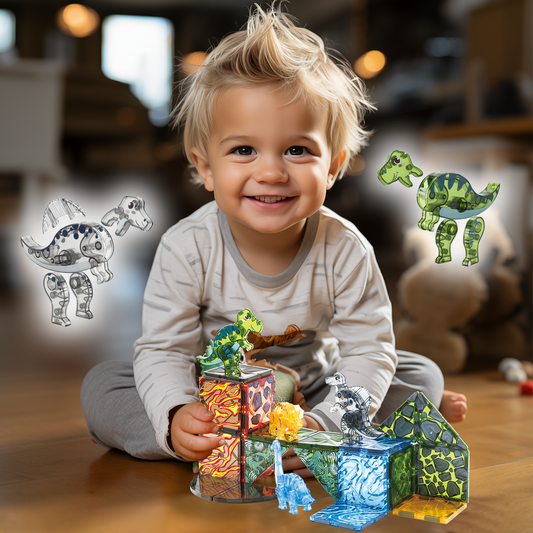 Dinosaur Magnetic Tiles Set