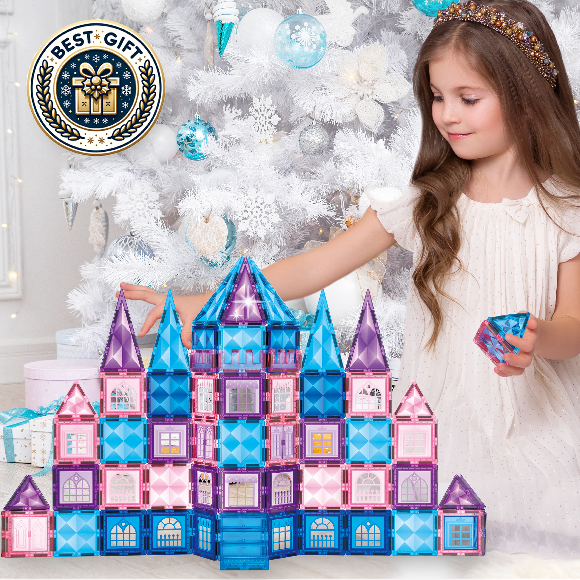 Frozen Castle Magnetic Tiles Set