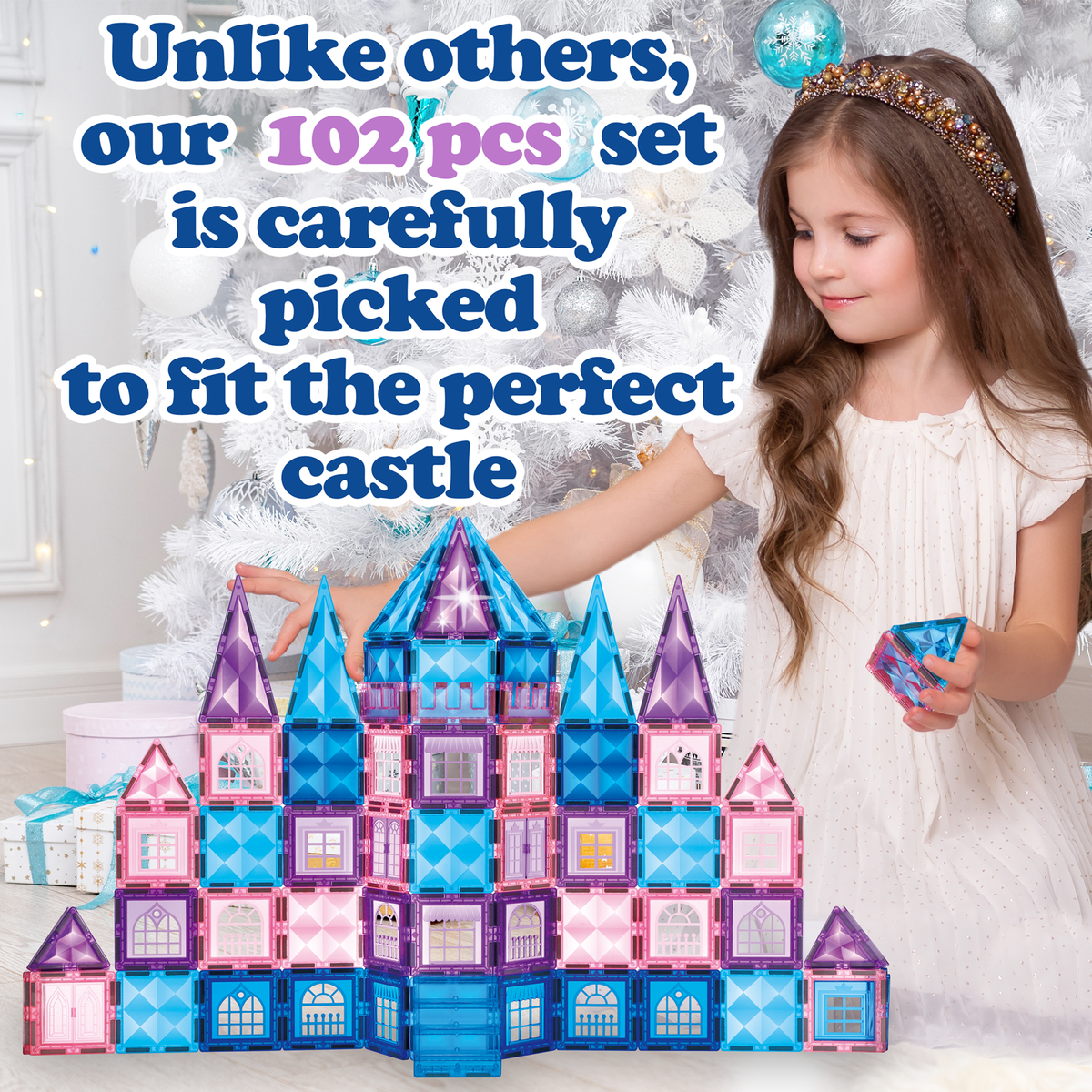Frozen Castle Magnetic Tiles Set