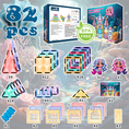 Load image into Gallery viewer, Mermaid Castle Magnetic Tiles Set
