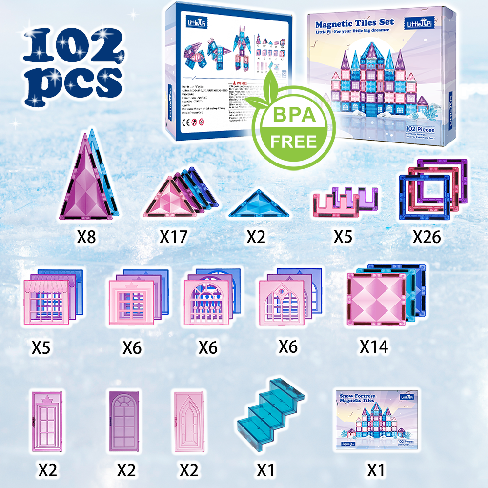 Frozen Castle Magnetic Tiles Set