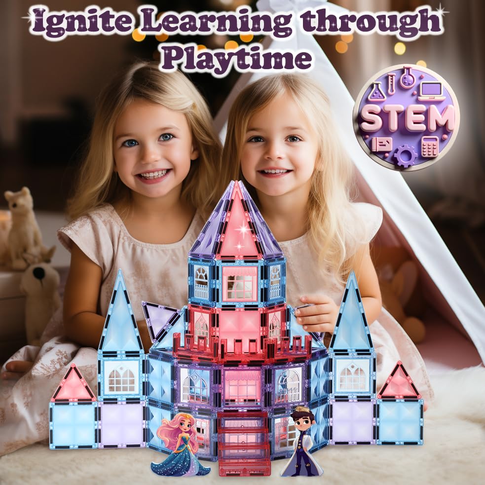 Princess Castle Magnetic Tiles Set