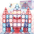Load image into Gallery viewer, Little Pi 104pcs Frozen Princess Castle Magnetic Tiles Building Blocks - 3D Diamond Blocks, STEM Educational Toddler Toys for Pretend Play, 4 Year Old Girl Birthday Gifts Kids Ages 3 5 6 7 8 - Pink

