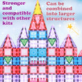 Load image into Gallery viewer, Little Pi 104pcs Frozen Princess Castle Magnetic Tiles Building Blocks - 3D Diamond Blocks, STEM Educational Toddler Toys for Pretend Play, 4 Year Old Girl Birthday Gifts Kids Ages 3 5 6 7 8 - Pink

