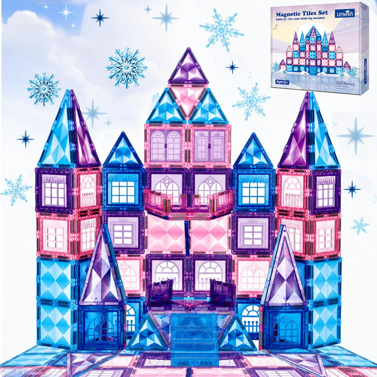 Frozen Castle Magnetic Tiles Set