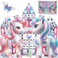 Load image into Gallery viewer, Unicorn Castle Magnetic Tiles
