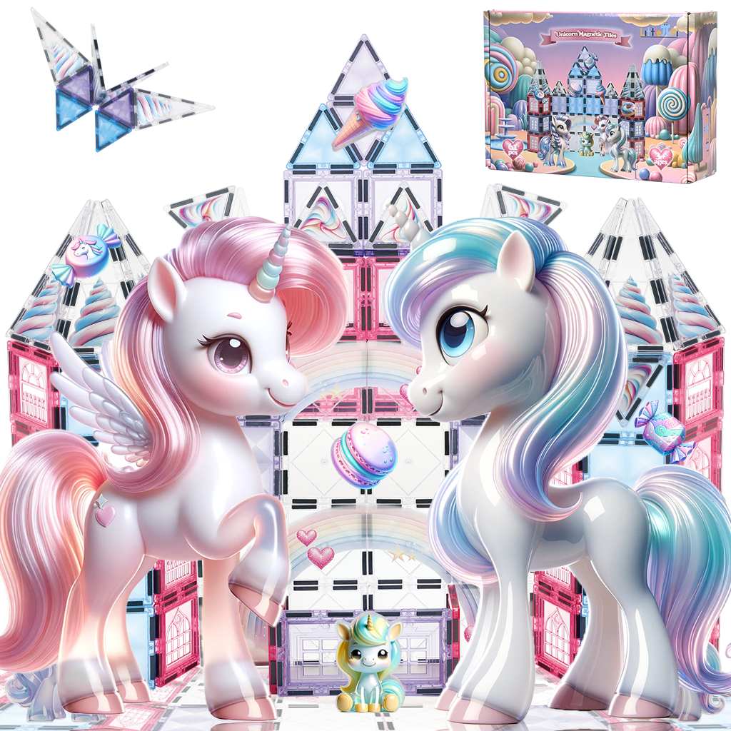 Unicorn Castle Magnetic Tiles