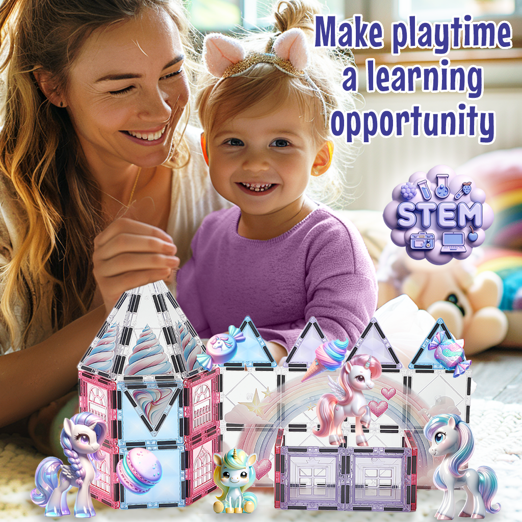 Unicorn Castle Magnetic Tiles