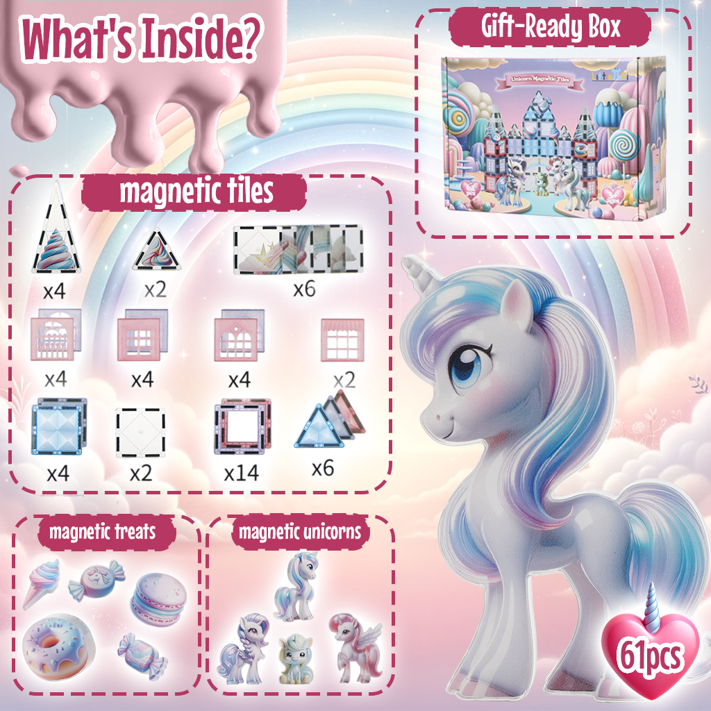 Unicorn Castle Magnetic Tiles