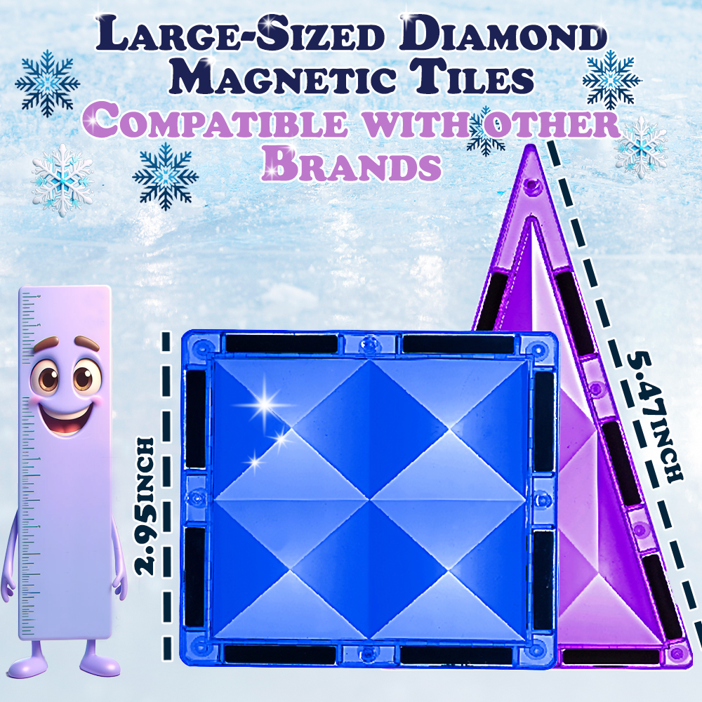 Frozen Castle Magnetic Tiles Set